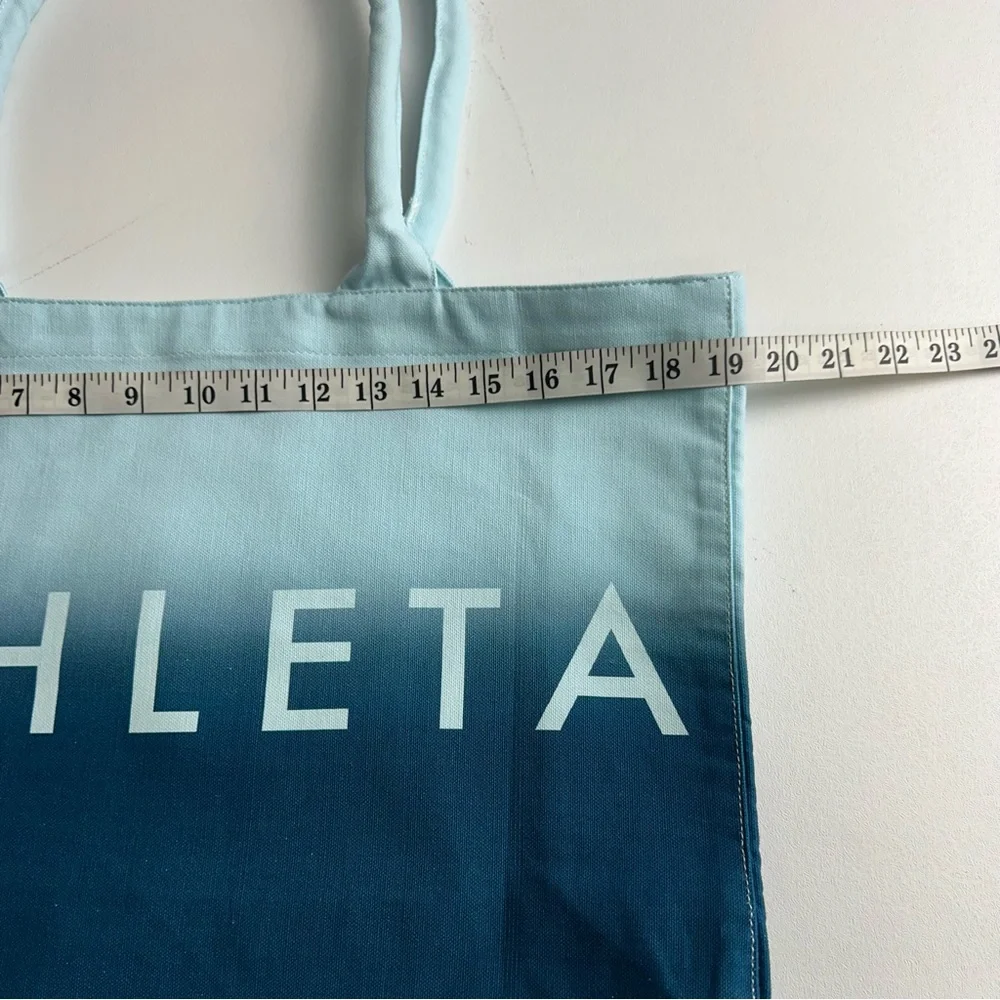 Athleta Blue Ombre‎ shoulder canvas tote bag with rope handles